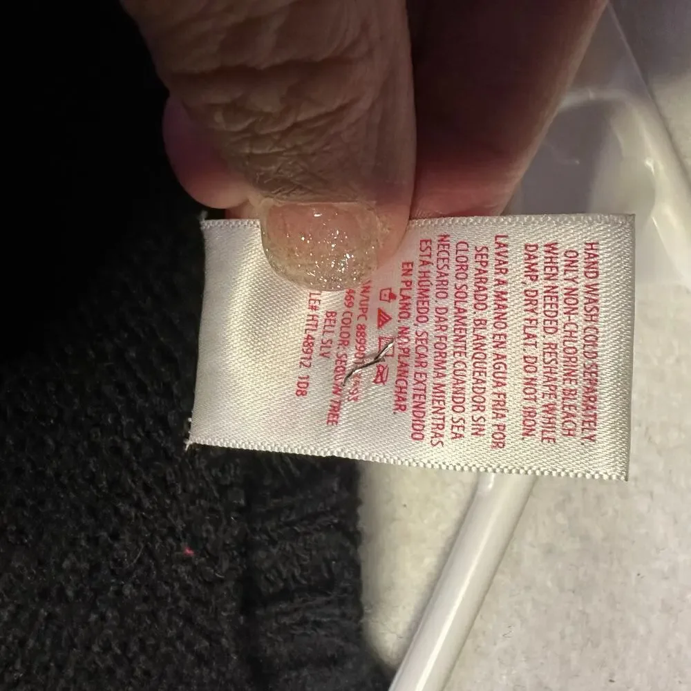 Holiday Time Black Ugly Christmas Sweater Joy Dream Jolly Wish Believe Sequined - Picture 7 of 7